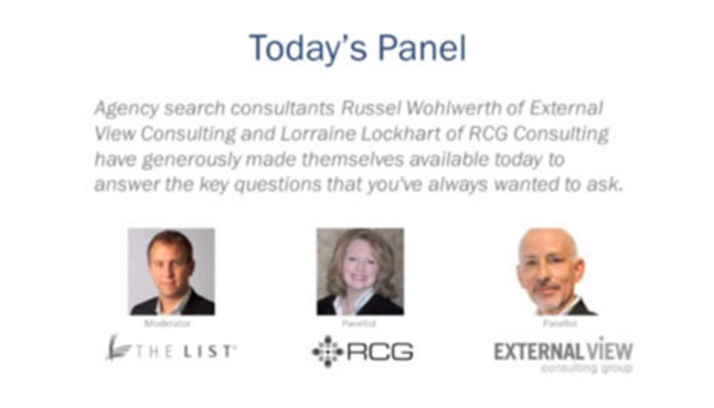 webinar agency search consultants x