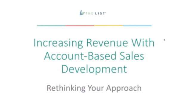 prospecting secrets increasing revenue account based sales development x